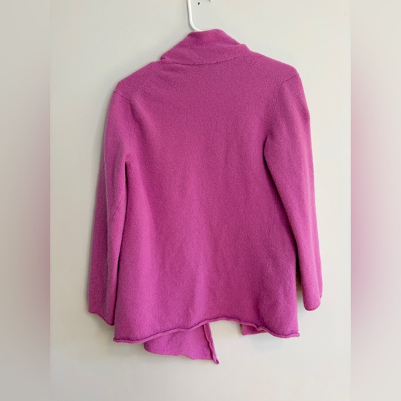 Bellina Wool / Cashmere Made in Italy Vibrant Pink/Purple Cardigan Sweater - Picture 4 of 6